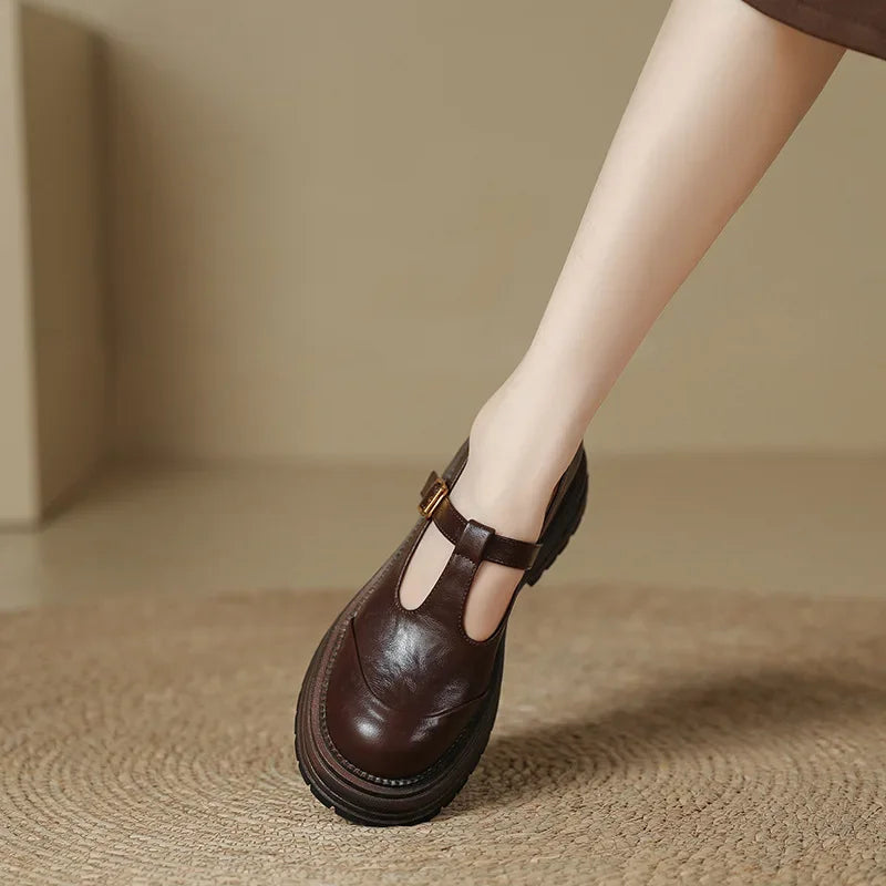 Isadora - Elegant Leather Mary Jane Shoes