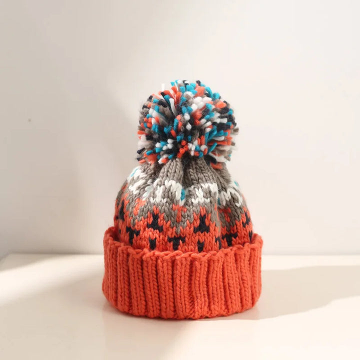 Claire | Cosy Snowflake Pom Beanie