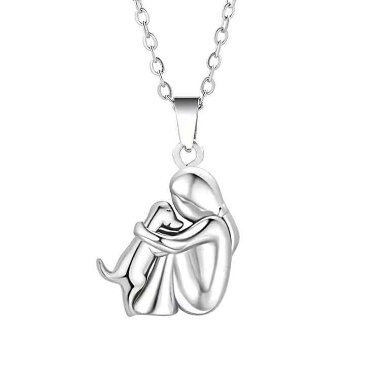 Hannah - Dog Hug Pendant Necklace