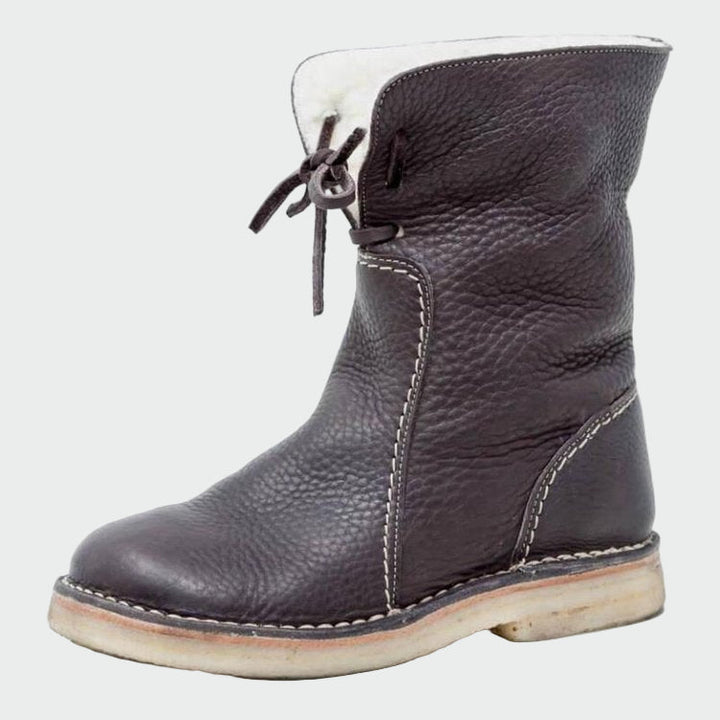 Annika - Waterproof Wool-Lined Leather Ankle Boots