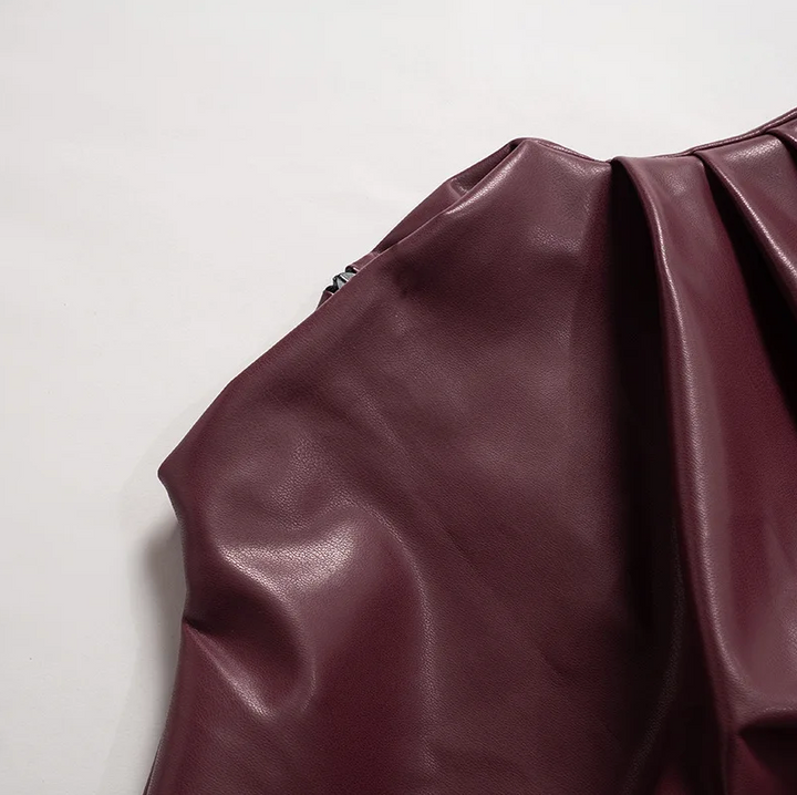 Gabrielle | Sleek Faux Leather Top