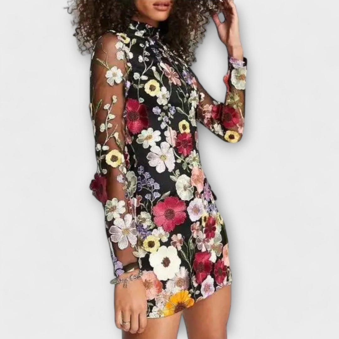 Amelia - Floral Print Mini Dress
