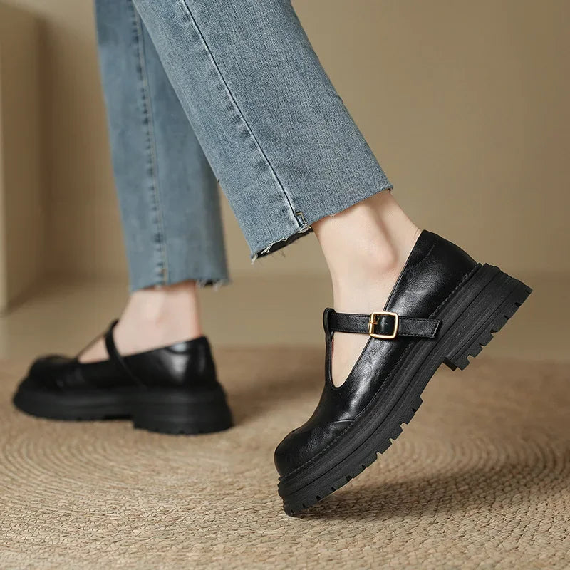 Isadora - Elegant Leather Mary Jane Shoes