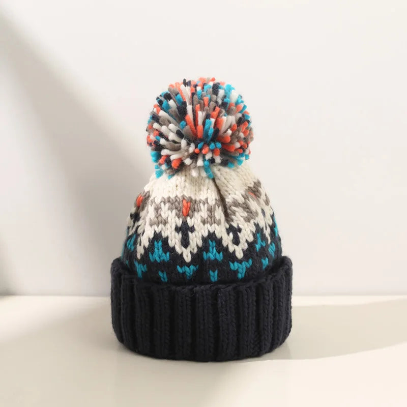 Claire | Cosy Snowflake Pom Beanie