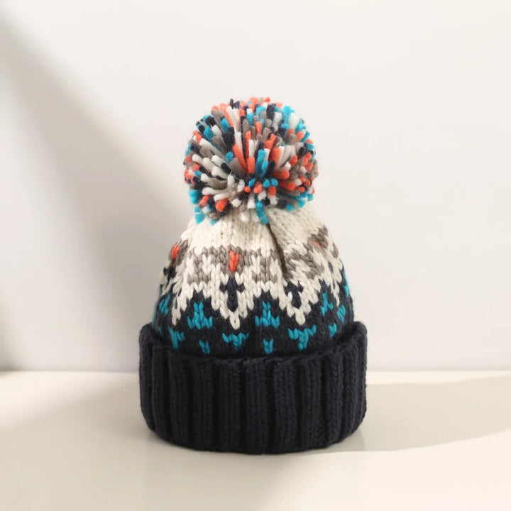 Claire | Cosy Snowflake Pom Beanie