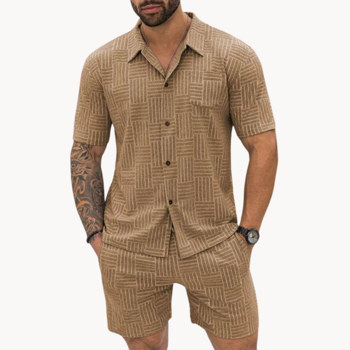 Darcy - Retro Shirt & Shorts Set