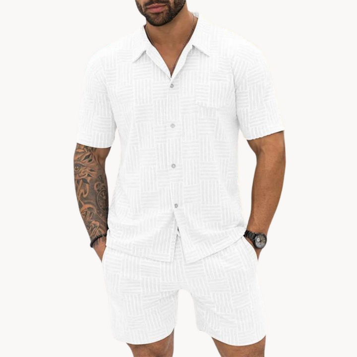 Darcy - Retro Shirt & Shorts Set