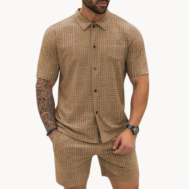 Darcy - Retro Shirt & Shorts Set