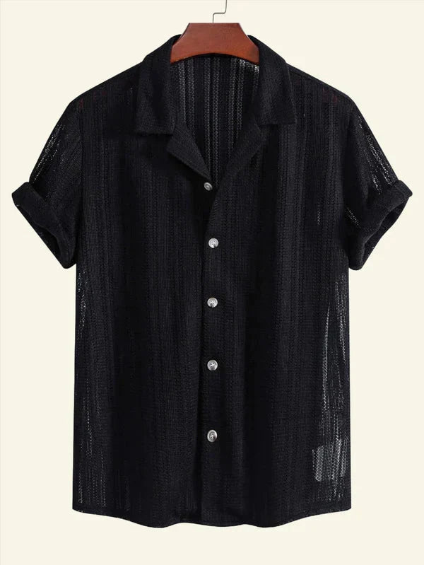 Harvey - Lightweight Ribbed-Collar Shirt