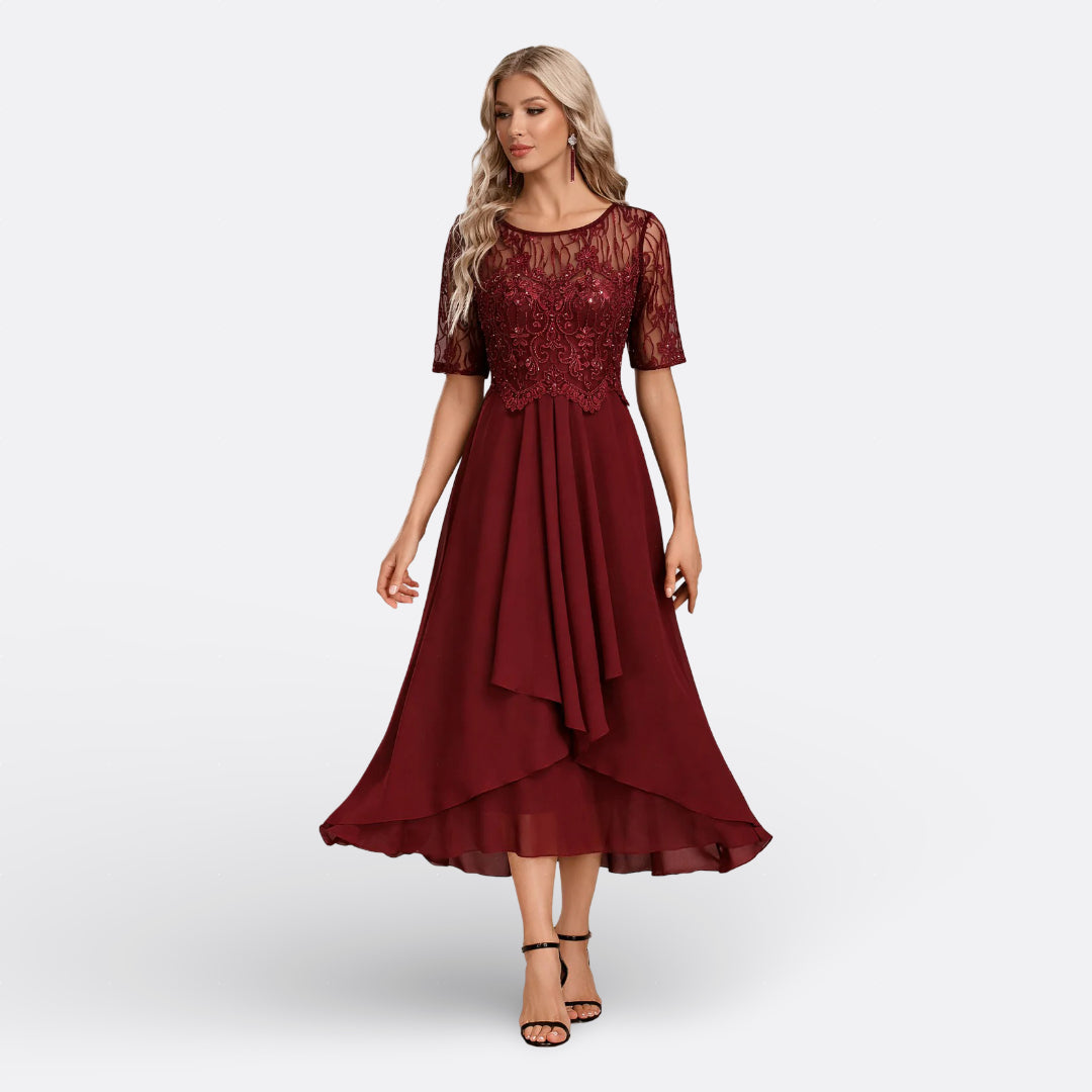 Isla - Short Sleeve Lace Dress