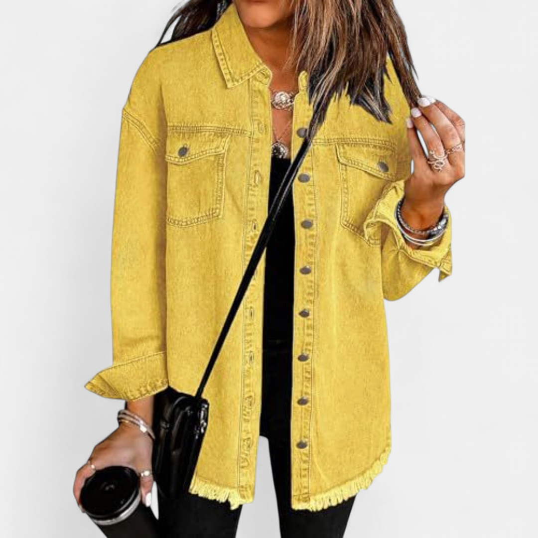 Abigail | Soft Brushed Casual Denim Jacket