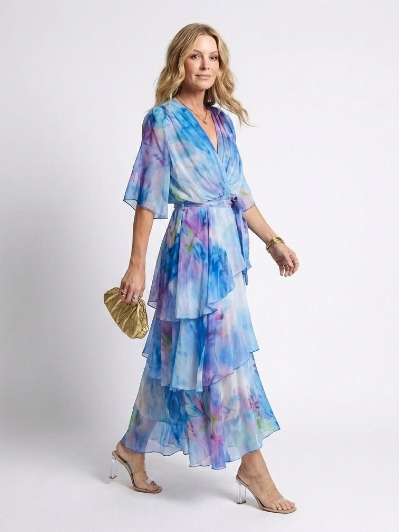 Cecily Sheer Layered Maxi Dress