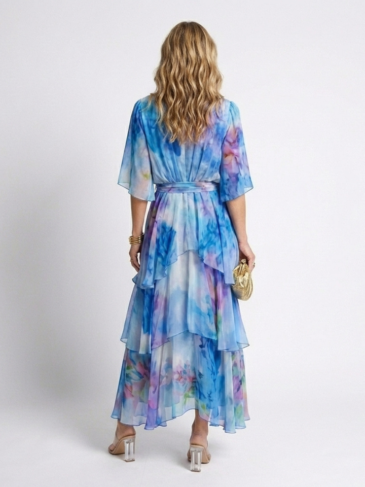Cecily Sheer Layered Maxi Dress