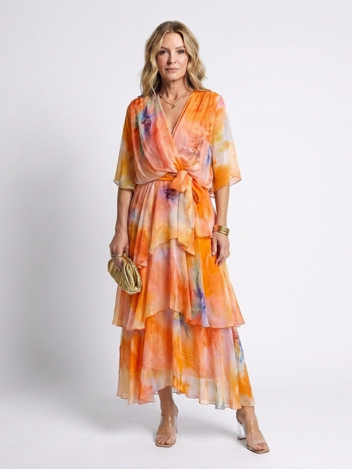 Cecily Sheer Layered Maxi Dress