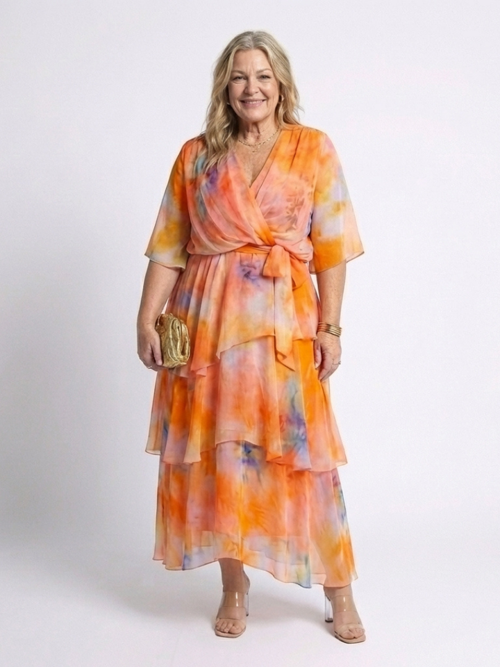 Cecily Sheer Layered Maxi Dress