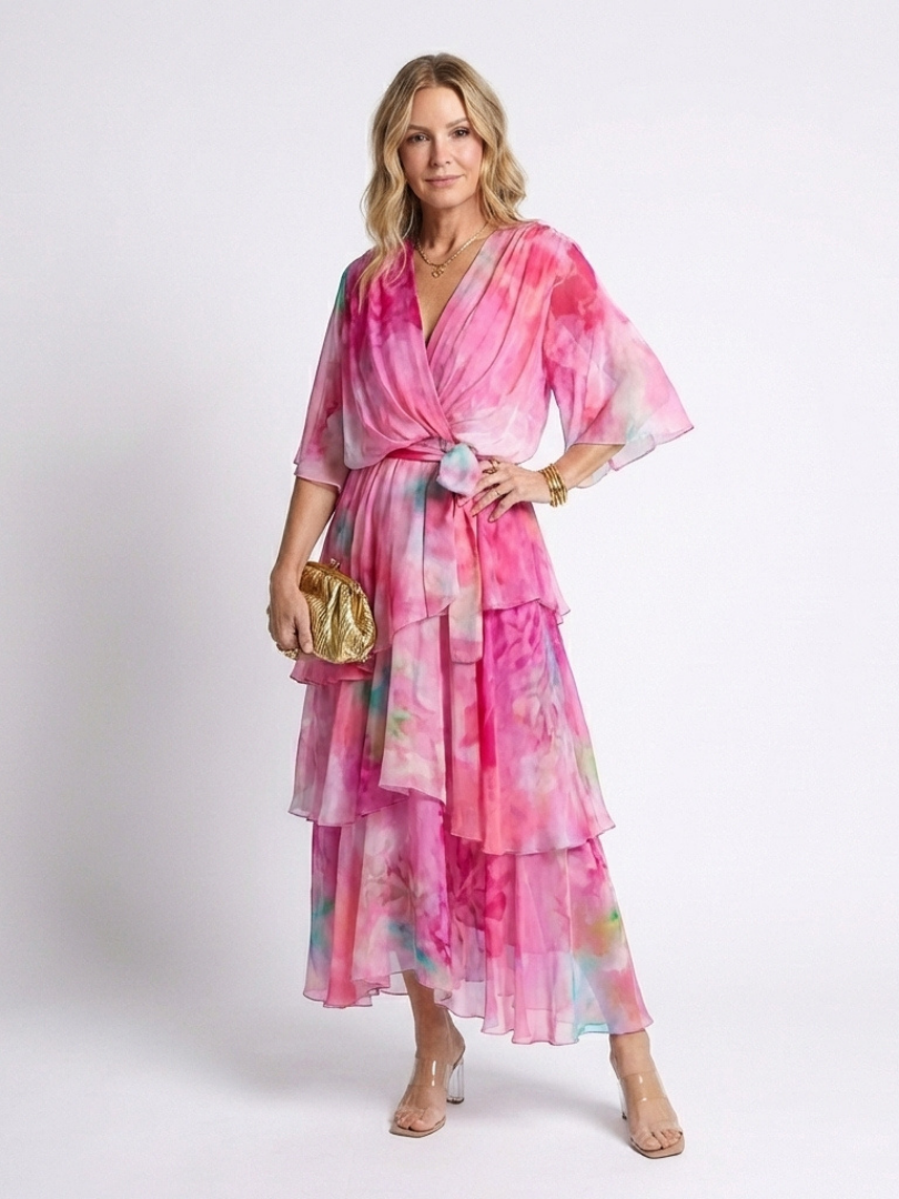 Cecily Sheer Layered Maxi Dress