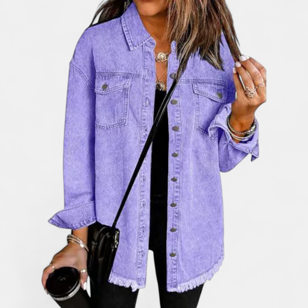 Abigail | Soft Brushed Casual Denim Jacket