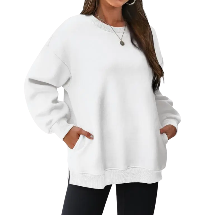 Hannah | Cosy Oversized Fleece Crewneck Pullover