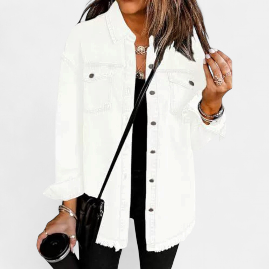 Abigail | Soft Brushed Casual Denim Jacket