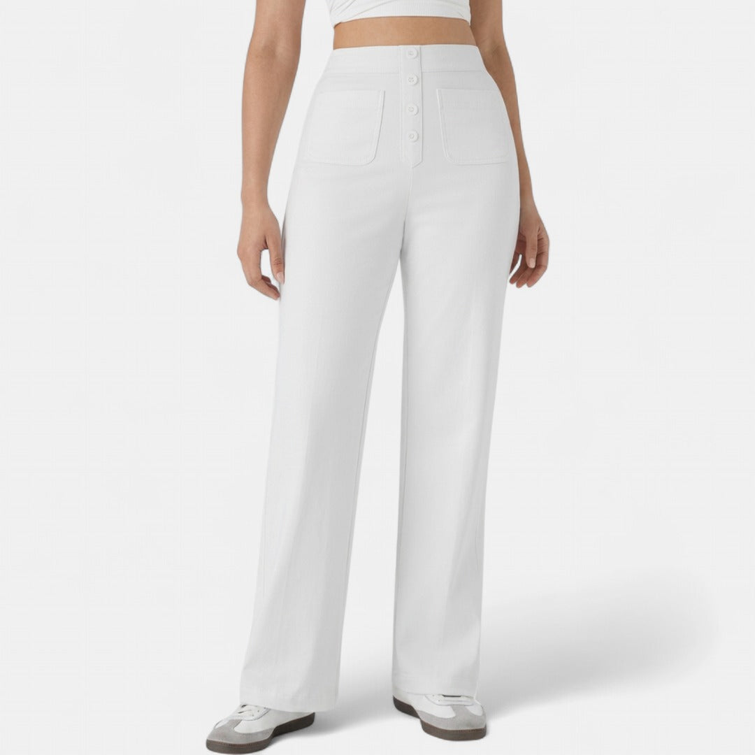 Georgia | Relaxed High-Waist Straight-Leg Pants