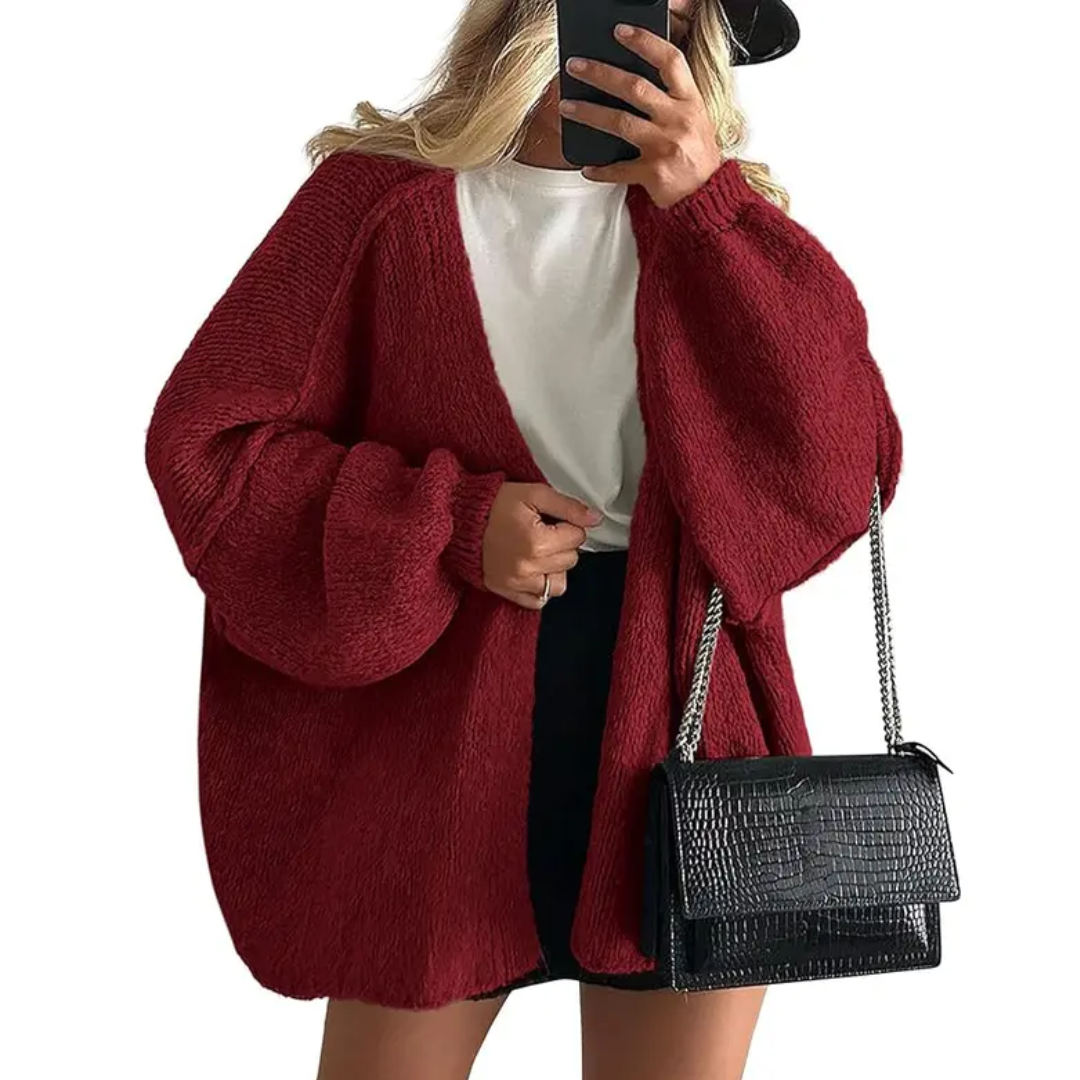 Whitney | Cosy Oversized Open Front Cardigan Sweater