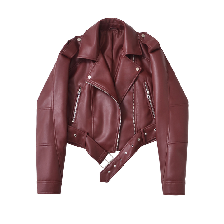 Nicole | Vintage Moto Loose Leather Jacket