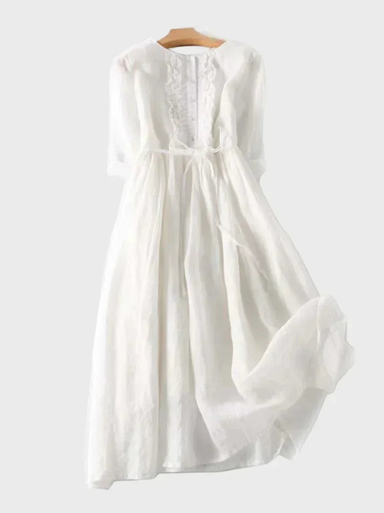Isla Minimalist Retro Maxi Dress