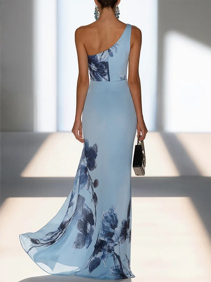 Lotta | Off-shoulder satin maxi dress