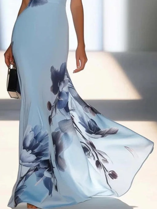 Lotta | Off-shoulder satin maxi dress