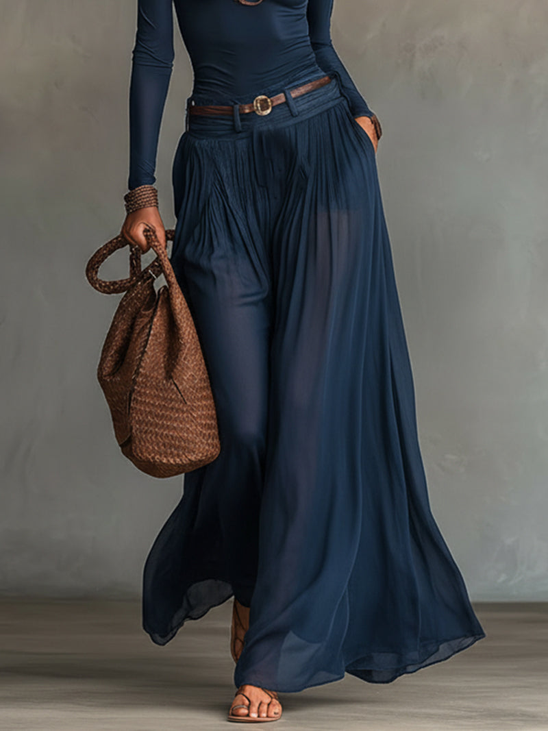 Joanna | Off-shoulder top and skirt navy blue