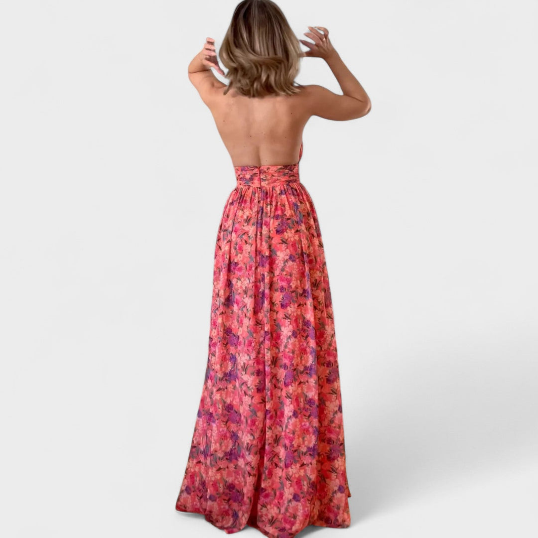Hayley - Halter Neck Long Dress
