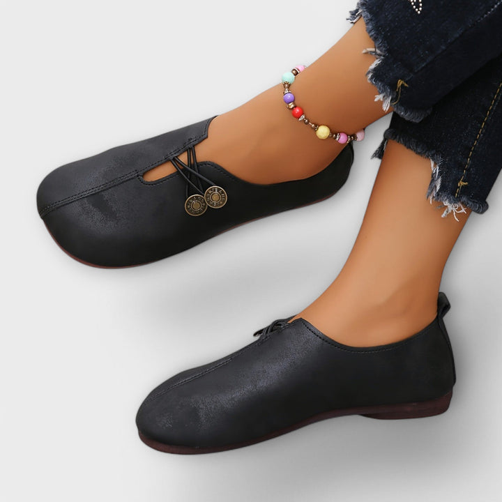 Bonnie - Leather Ballet Flats