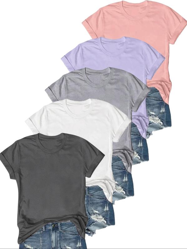 Jasmine | Casual Short Sleeve Tee (Pack of 5)