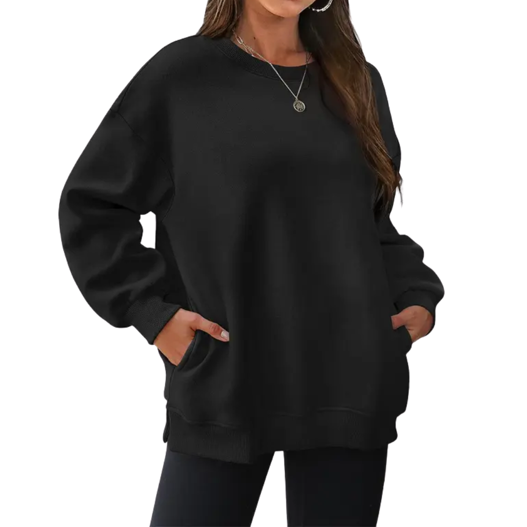 Hannah | Cosy Oversized Fleece Crewneck Pullover