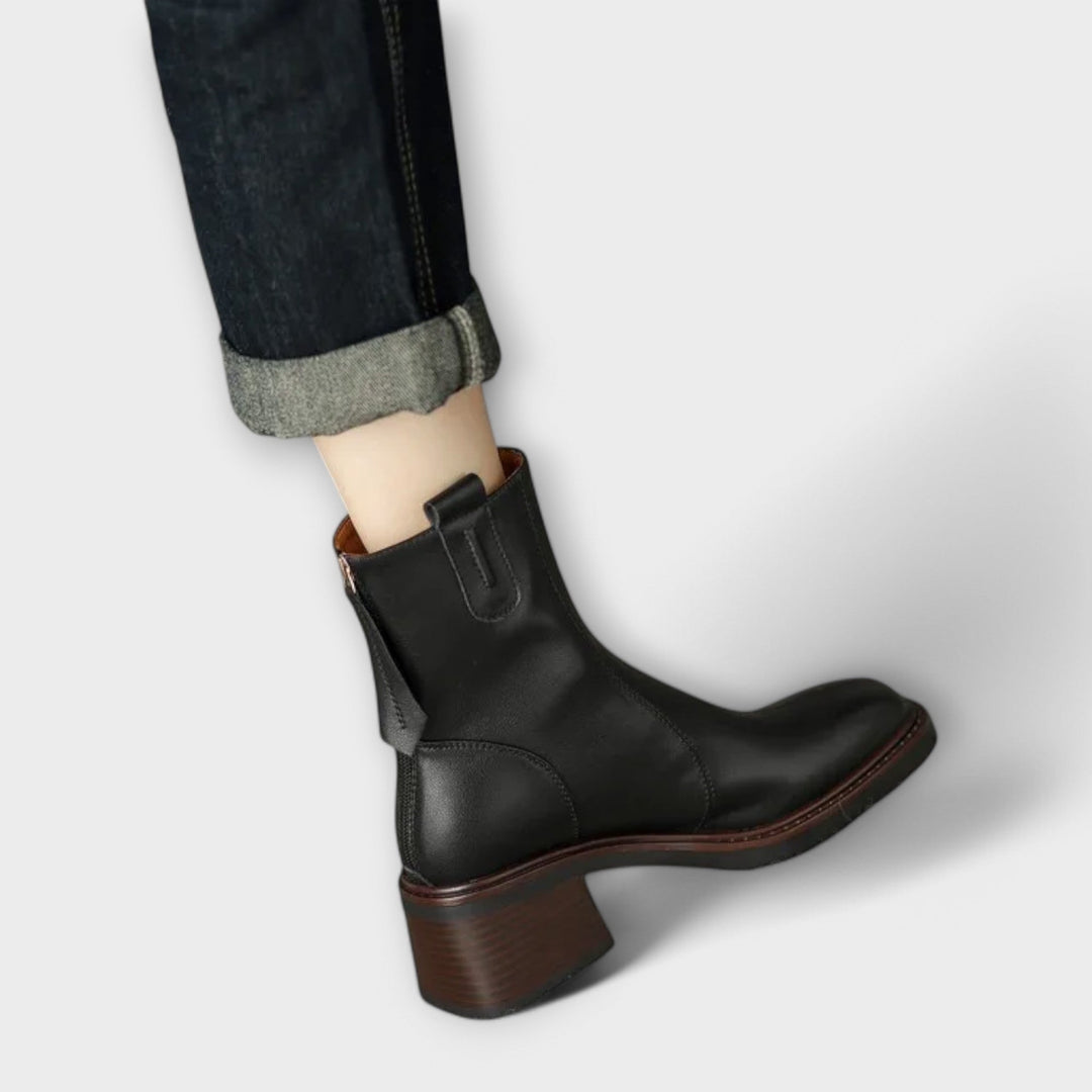 Lara - Women's Rubber and Leather Boots