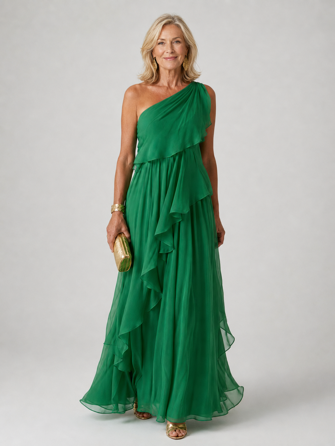 Eleanor Asymmetric One-Shoulder Maxi Dress