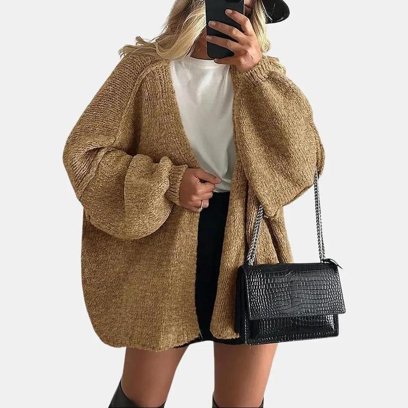 Hayley | Oversized Fit Lantern Sleeve Autumn Knit Cardigan