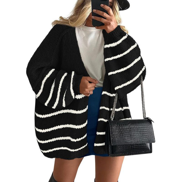 Hayley | Oversized Fit Lantern Sleeve Autumn Knit Cardigan