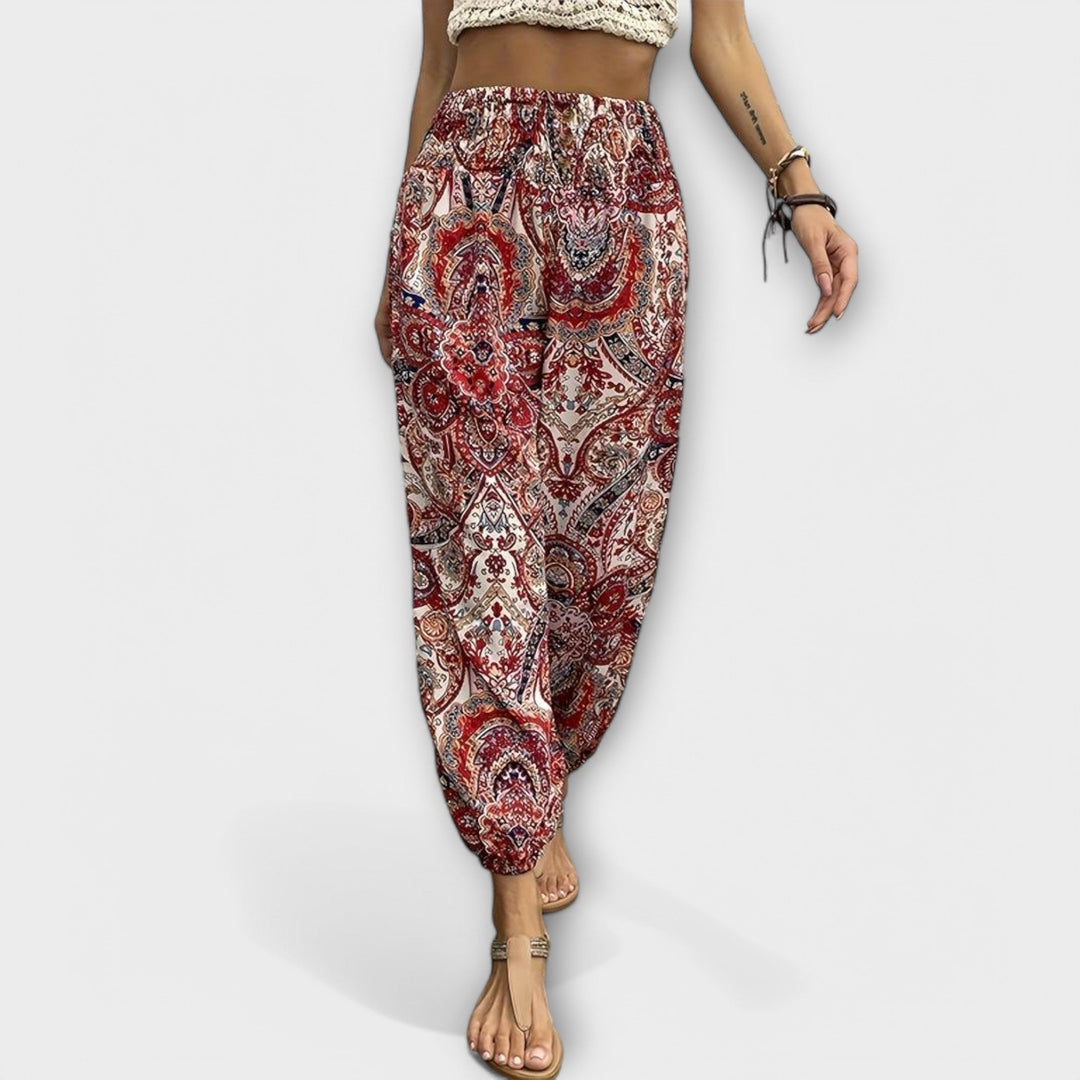 Grace - Ethnic Graphic Wide Leg Pants