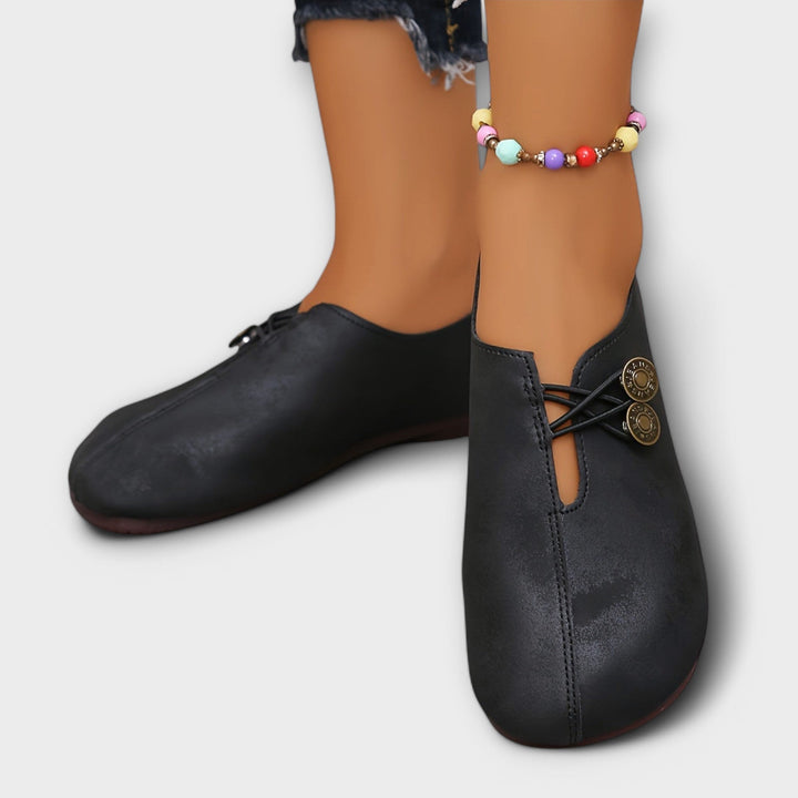 Bonnie - Leather Ballet Flats