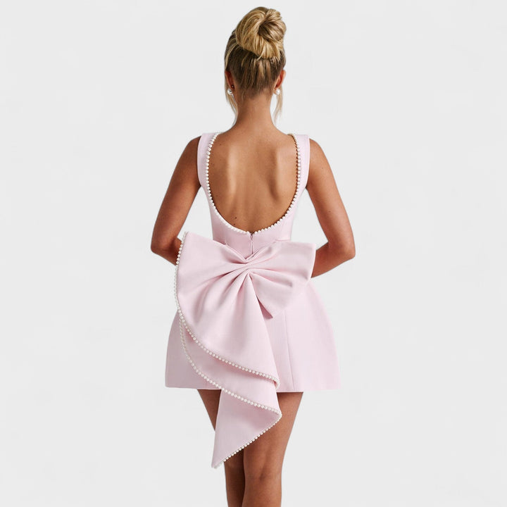 Evie - Pearl Detail Mini Dress