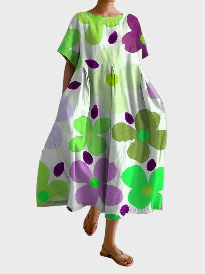 Chloe Oversized Floral Loose-Fit Maxi Dress