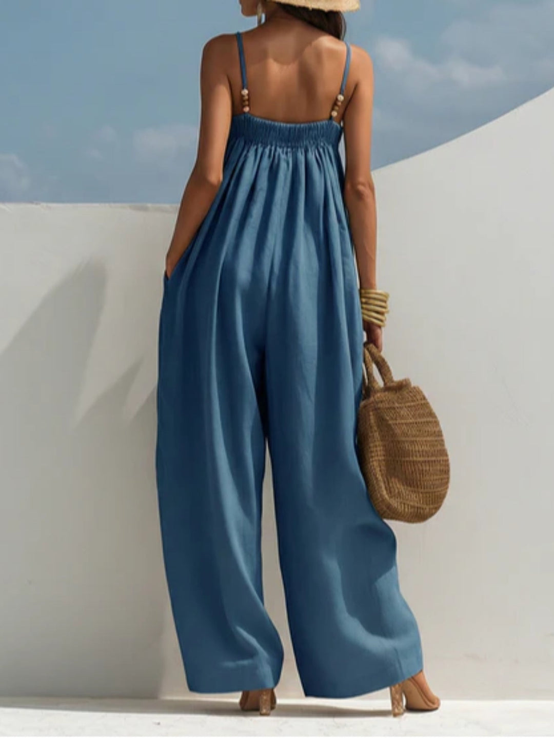 Violet - Denim Wide-Leg Jumpsuit