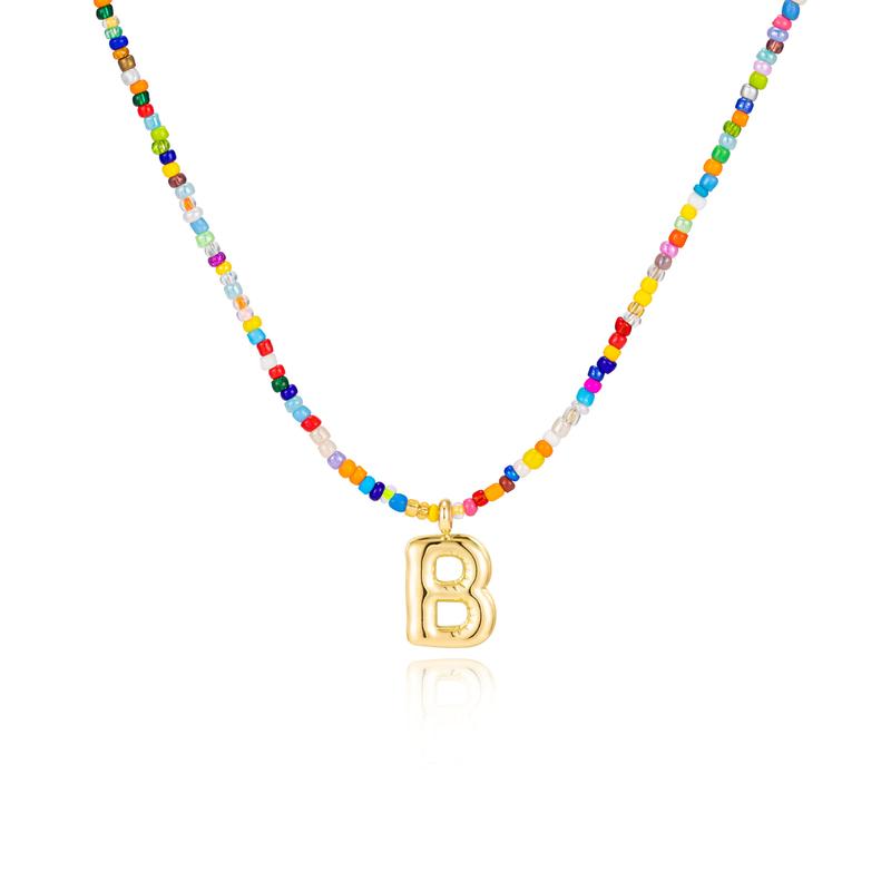 Naomi | Colorful Bubble Letter Necklace