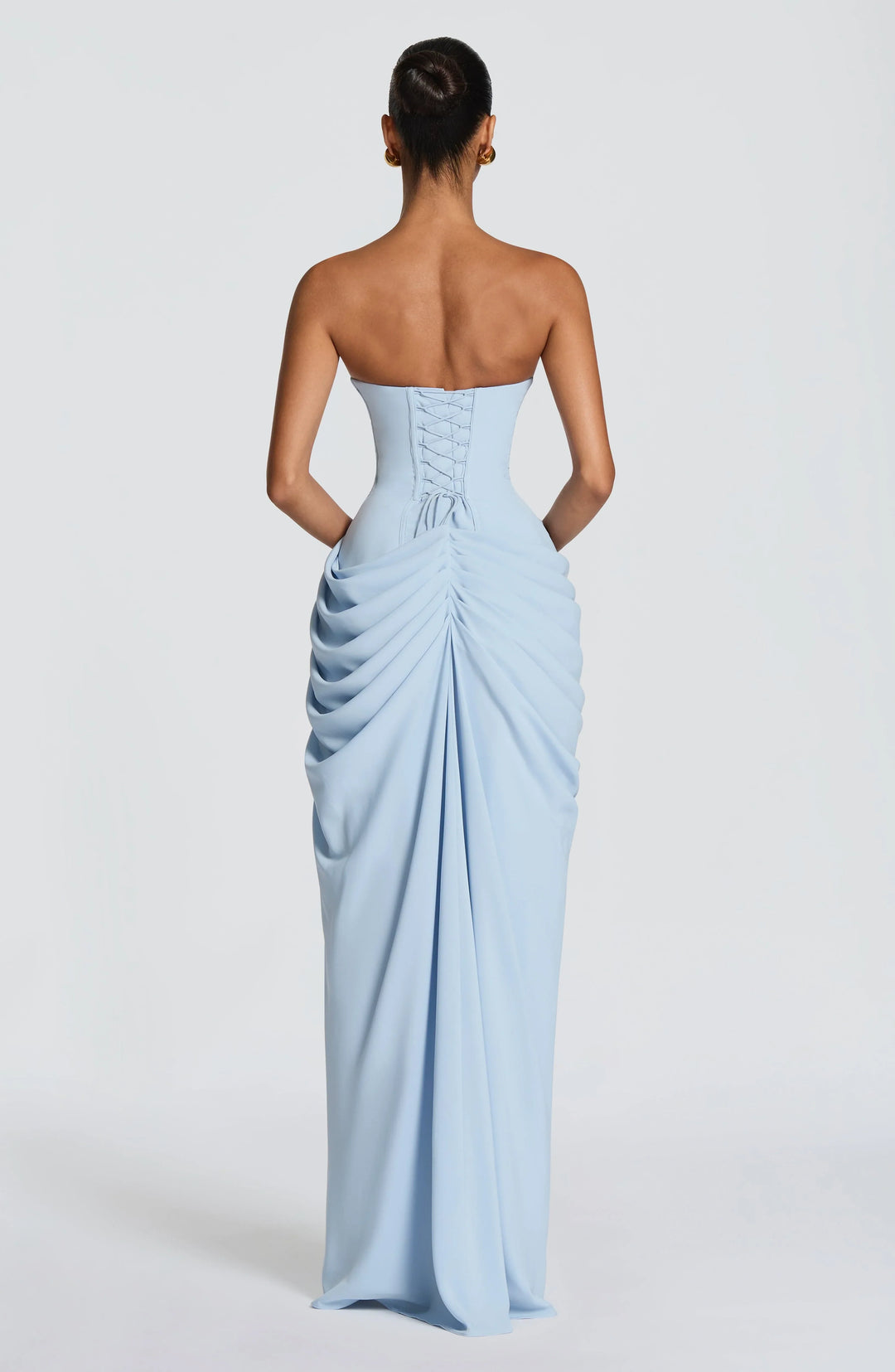 Clementine - Draped Long Dress with Split