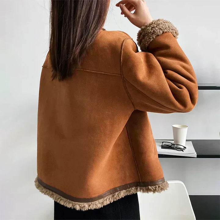 Vera - Button Leather Coat