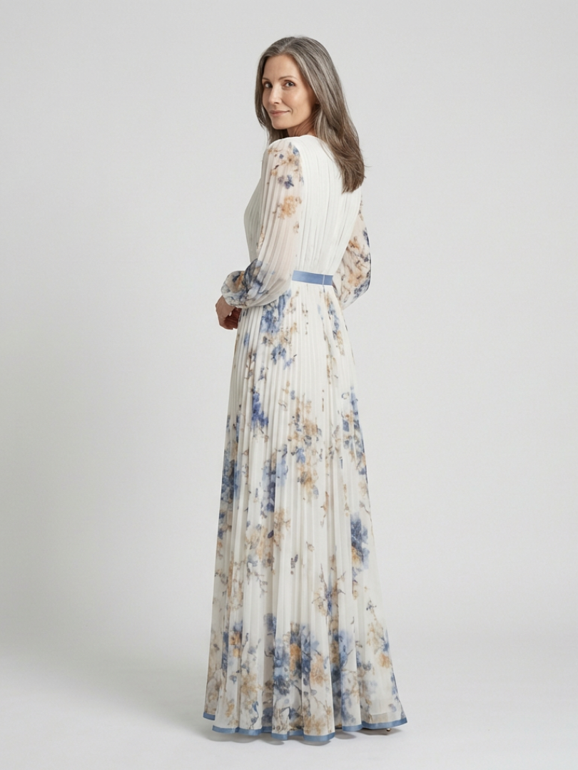 Petronella Ivory Floral Maxi Dress
