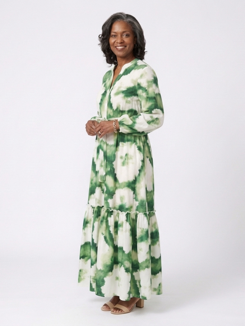 Agnes Floral Tie-Waist Tiered Maxi Dress