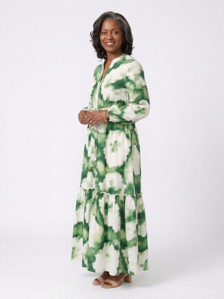 Agnes Floral Tie-Waist Tiered Maxi Dress