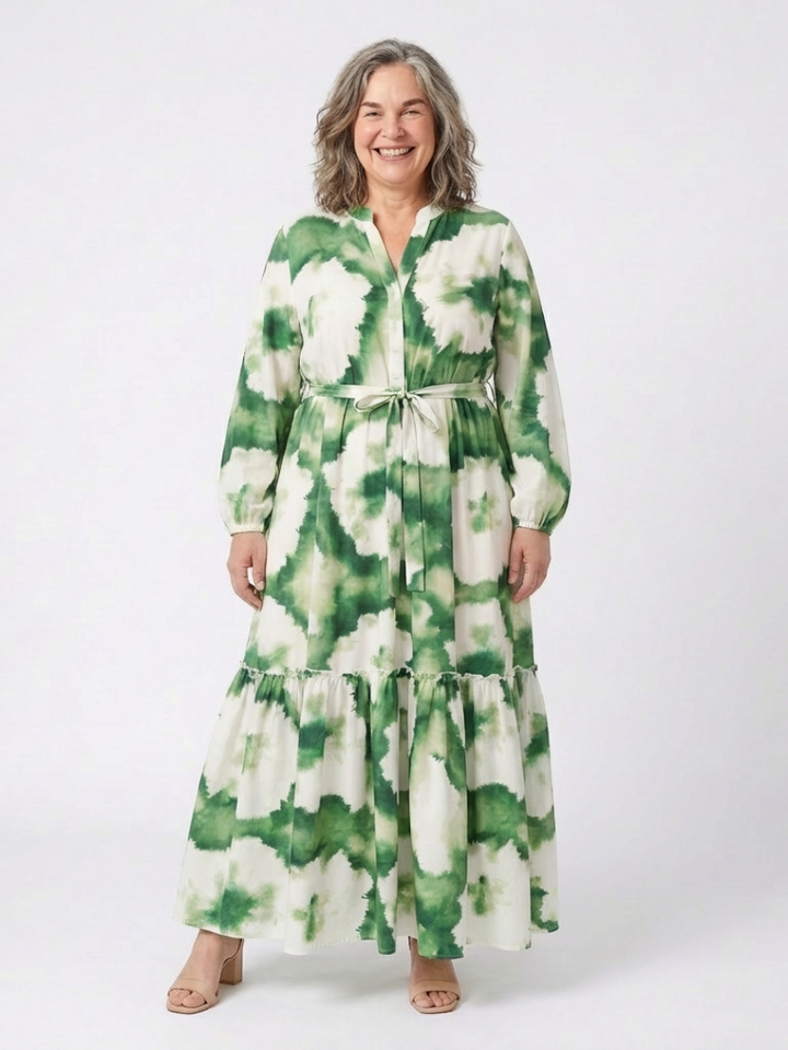 Agnes Floral Tie-Waist Tiered Maxi Dress